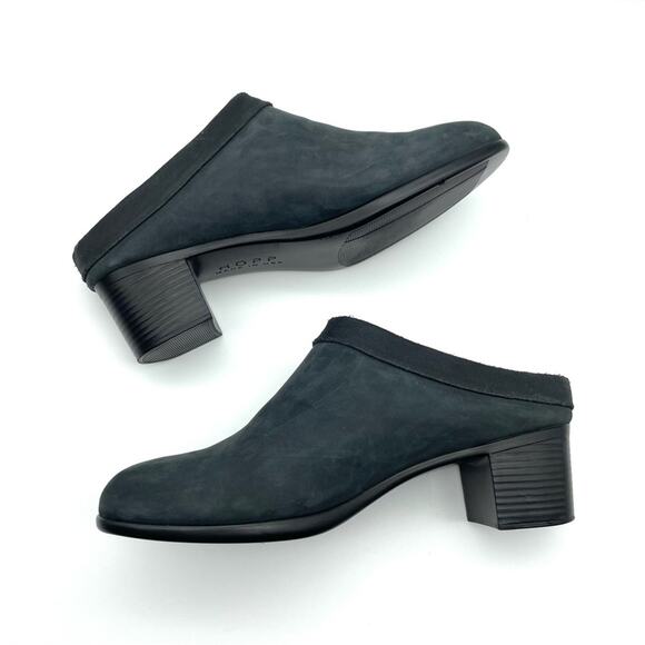 Hopp Black Nubuck Collared Mule US 10.5 - Picture 2 of 10